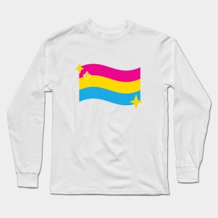 Pansexual Pride Flag Sparkle Emoji Long Sleeve T-Shirt